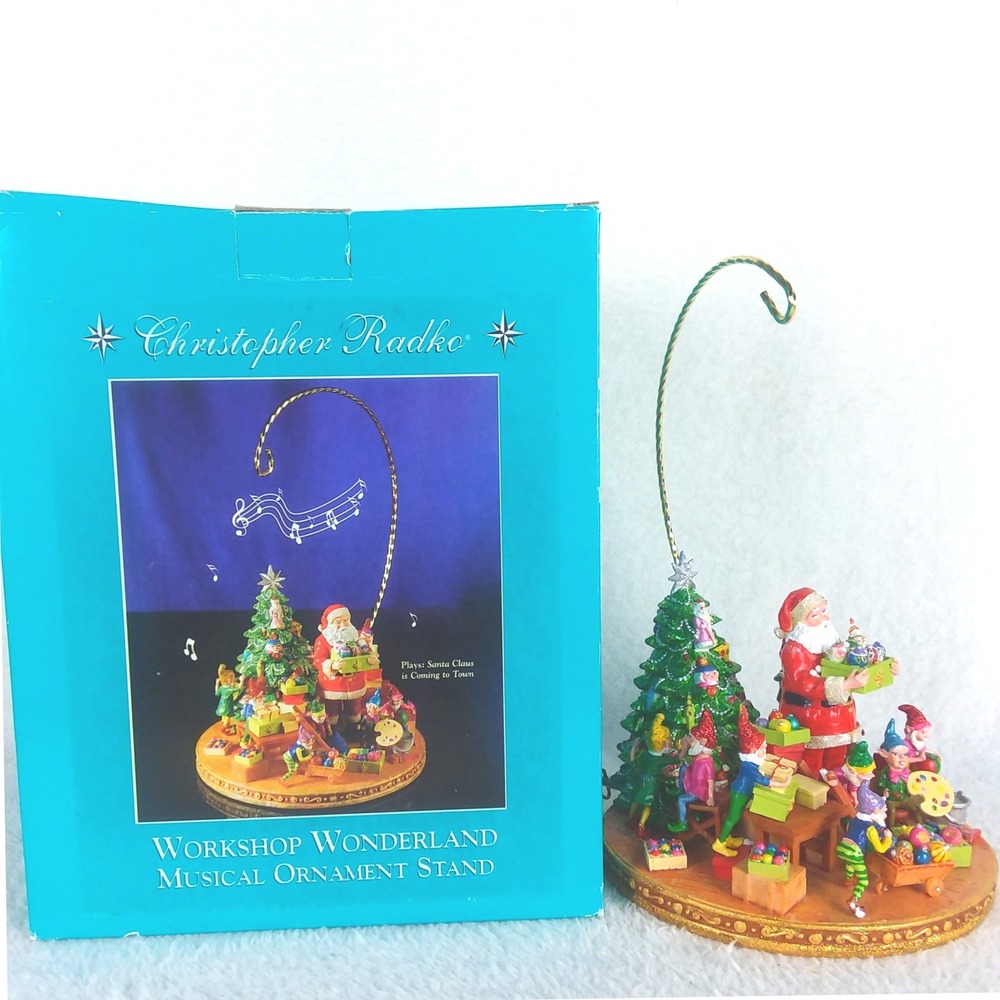 Christopher Radko Workshop Wonderland Musical Ornament Stand Plays Music *VIDEO‎